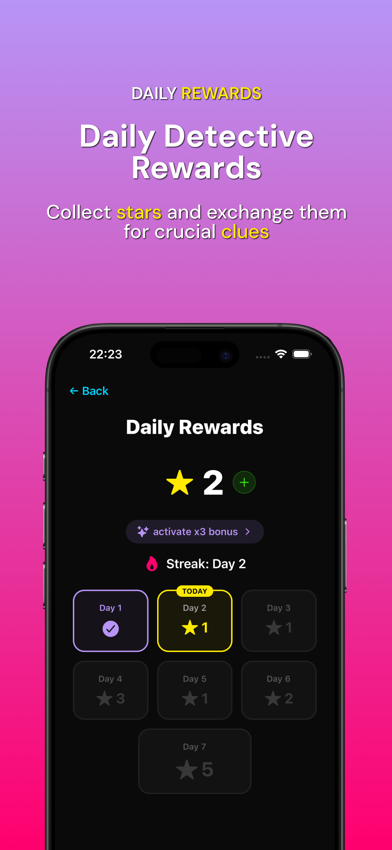 Daily rewards and streak system